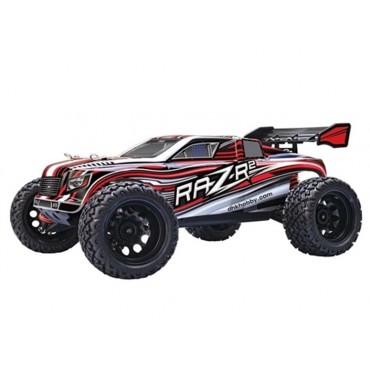 AUTOMODELO ELÉTRICO COMPLETO ESTADIUM TRUCK RAZ-R2 ESCALA 1/10 4X4 RTR RÁDIO 2.4GHZ COM BATERIA 7.2V E CARREGADOR DHK 8141